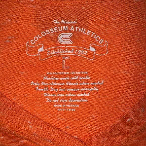 Oregon State University Beavers Women LG Orange Black Ringer Applique V-Neck OSU - Picture 4 of 4